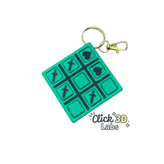 Minecraft tic tac toe Keychain