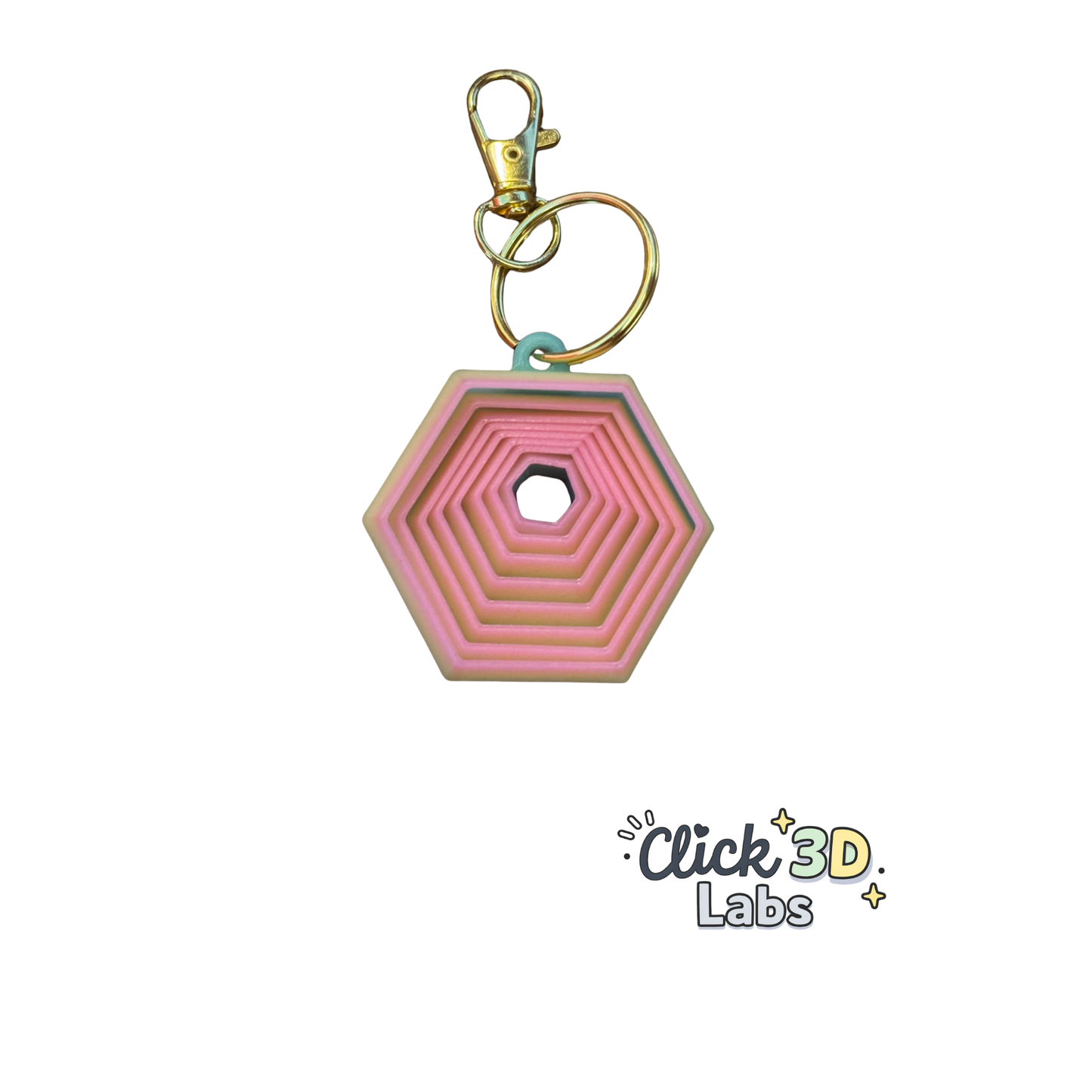 Glow in the dark Hexafidget Keychain