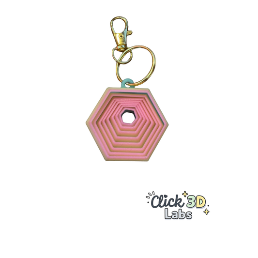 Glow in the dark Hexafidget Keychain
