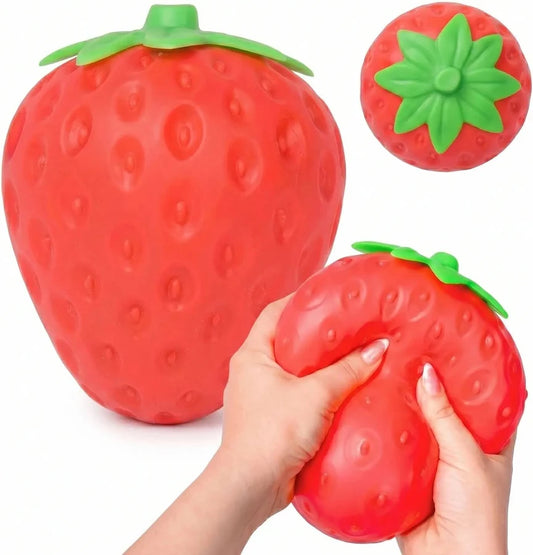 Extra Large Strawberry Squishy Stress Ball, 5"
